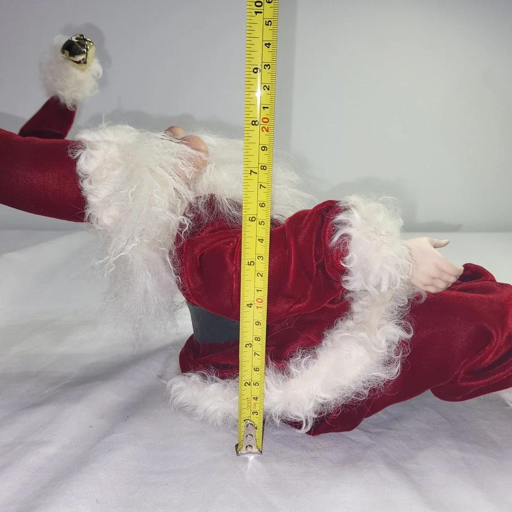 Santa Claus Figurine Jingle Bell Whimsical Shelf Sitter Weirdo Mouth Open REPAIR